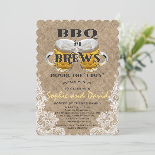 BBQとBREWS (「I DO」婚約前) 招待状 (スタンド正面)