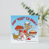 BBQにYESを！BBQ招待状 招待状 (スタンド正面)