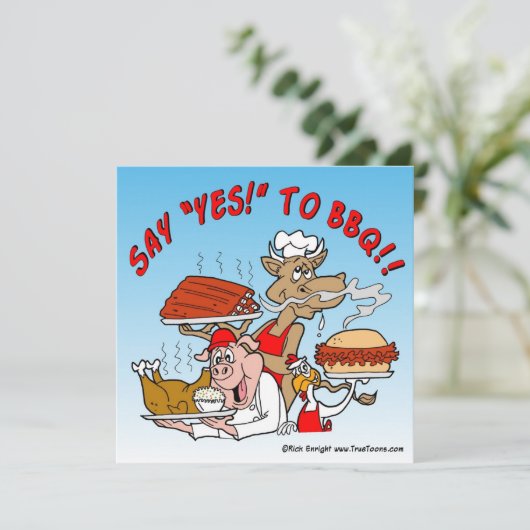 BBQにYESを！BBQ招待状 招待状 (スタンド正面)