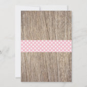 BBQのカップルのシャワーの招待状のベビーQの裏庭の女の子 招待状 (裏面)