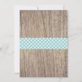 BBQのカップルのシャワーの招待状のベビーQの裏庭の強打 招待状 (裏面)