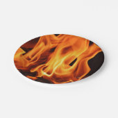 BBQのグリルの火の炎 ペーパープレート (アングル)