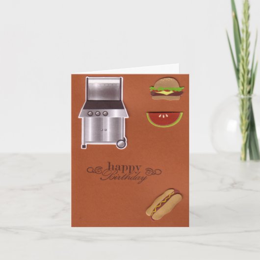 BBQのバースデー・カード カード (正面)