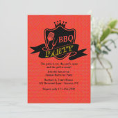 BBQのパーティの招待状 招待状 (スタンド正面)