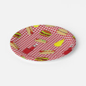 BBQのピクニックハッピーバースデーの紙皿 ペーパープレート (アングル)