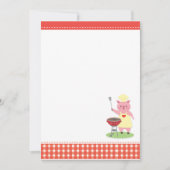 BBQのブタの招待状 招待状 (正面)