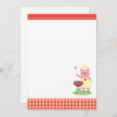 BBQのブタの招待状 招待状 (正面/裏面)