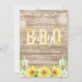 BBQのベビーシャワーの招待状のベビーQのカップルのシャワー 招待状 (正面)