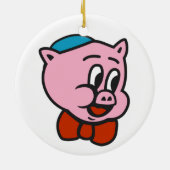 BBQのユダヤ人のクリスマスのオーナメント セラミックオーナメント (裏面)