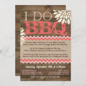 BBQのリハ結婚ーサル招待状 | 素朴 招待状 (正面/裏面)