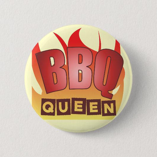 BBQの女王ボタン 缶バッジ (正面)