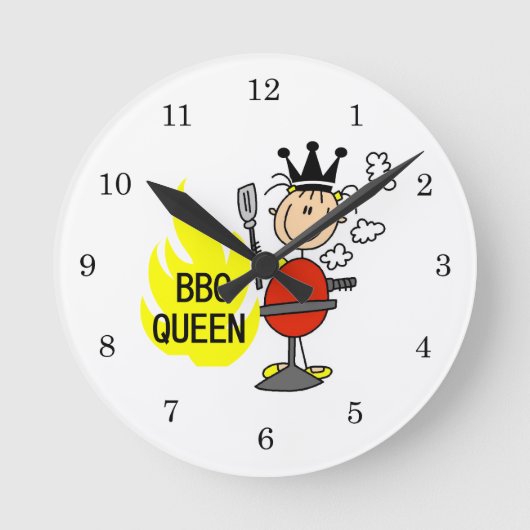 BBQの女王 ラウンド壁時計 (正面)