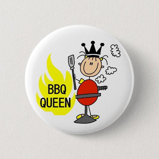 BBQの女王 缶バッジ (正面)