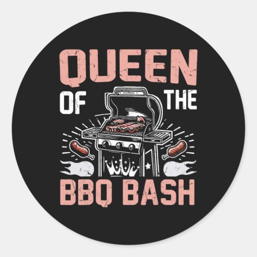 BBQの女王 Bysh BBQパーティー ラウンドシール (正面)