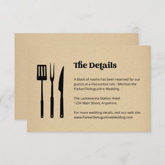 BBQの情報結婚詳細エンクロージャカード エンクロージャーカード (正面/裏面)