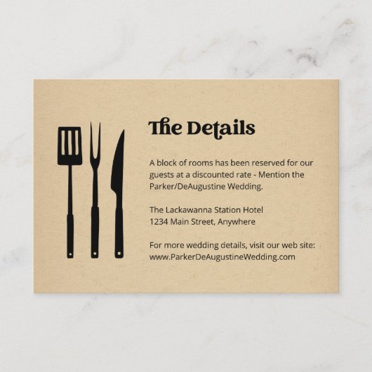 BBQの情報結婚詳細エンクロージャカード エンクロージャーカード (正面)