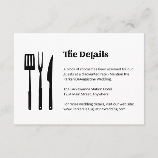 BBQの情報結婚詳細エンクロージャカード エンクロージャーカード (正面)