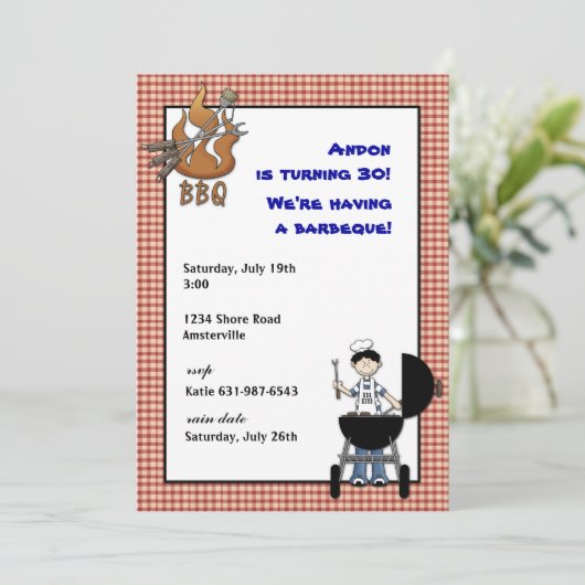 BBQの招待状 招待状 (スタンド正面)