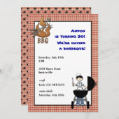 BBQの招待状 招待状 (正面/裏面)
