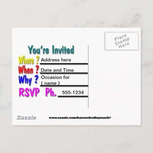 BBQの日付を保存 案内ポストカード (裏面)