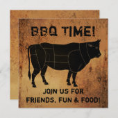 BBQの時間! 招待状 (正面/裏面)