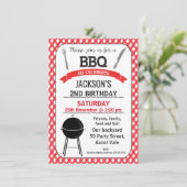 BBQの誕生日のパーティの招待状 招待状 (スタンド正面)