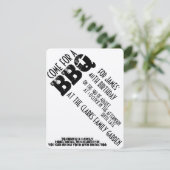 BBQの誕生日の招待状 招待状 (スタンド正面)