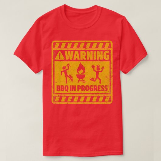 BBQの進行中 Tシャツ (デザイン正面)