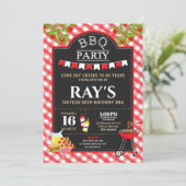 BBQの驚きのバースデーパーティ招待状 招待状 (スタンド正面)