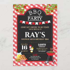BBQの驚きのバースデーパーティ招待状 招待状