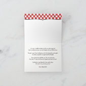 BBQはノート、ベビーqのベビーシャワー感謝していしています サンキューカード (内部)