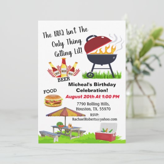 BBQは単にLitの誕生日呼び出しを 招待状 (スタンド正面)