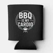 BBQは私の有酸素運動 Funny Grill BBQ Dad 引用 缶クーラー (裏面)