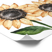 BBQひまわり素朴赤ちゃんシャワーへようこそ ポスター (角)