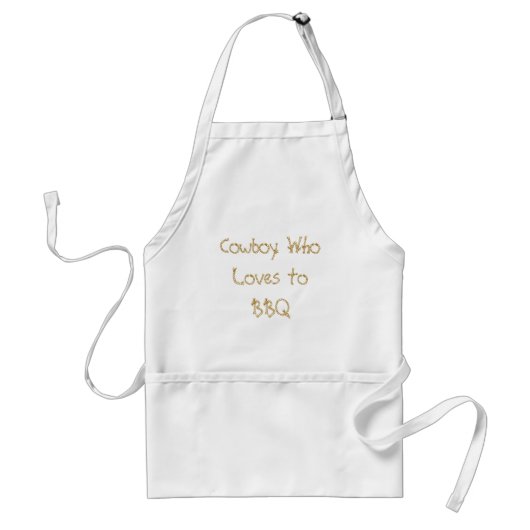 BBQへのWhoLovesカウボーイ スタンダードエプロン (正面)
