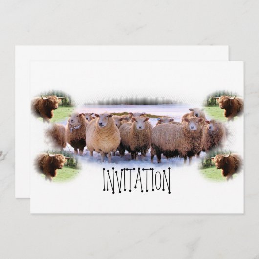 BBQまたはディナー・パーティのための招待状 招待状 (正面/裏面)