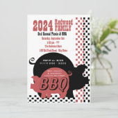 BBQまたはピグロースト市松模様に 招待状 (スタンド正面)