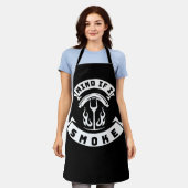 BBQもしグリリングをおもしろい吸う エプロン (着用した状態)