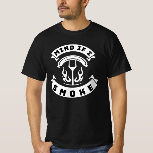 BBQもしグリリングをおもしろい吸う Tシャツ (正面)