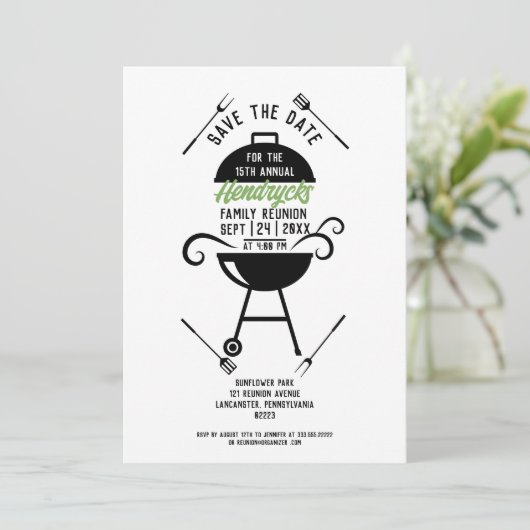 BBQをテーマにしたファモダンミリ懇親会 招待状 (スタンド正面)