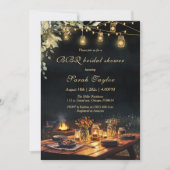 BBQを使用した編集可能ブライダルシャワー招待状 招待状 (正面)