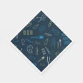 BBQアイコンパターングリル工具ミートフード スタンダードランチョンナプキン (角)