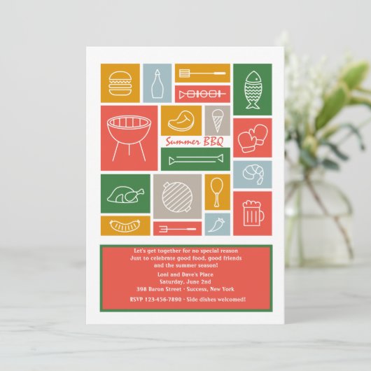 BBQアイコン招待状 招待状 (スタンド正面)