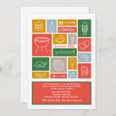 BBQアイコン招待状 招待状 (正面/裏面)