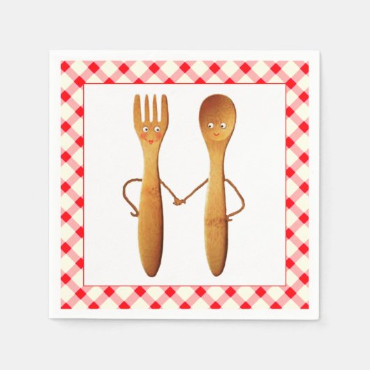 BBQウェディングシャワー スタンダードカクテルナプキン (正面)