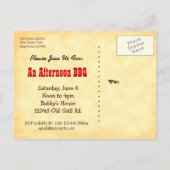 BBQウエスタンフレイズカスタム招待状はがき インビテーションポストカード (裏面)