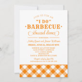 BBQオレンジギンガムのリハ結婚ーサルディナー 招待状 (正面)