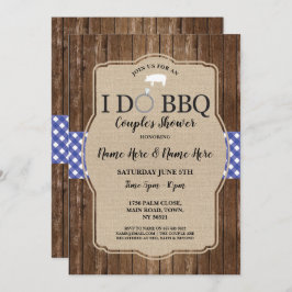 BBQカップルのシャワー婚約豚招待状 招待状