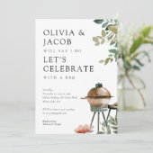 BBQカップルシャワーレッズ祝招待状 招待状 (スタンド正面)