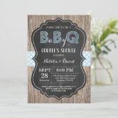 BBQカップルシャワー招待状ベビーQバックヤードボーイ 招待状 (スタンド正面)